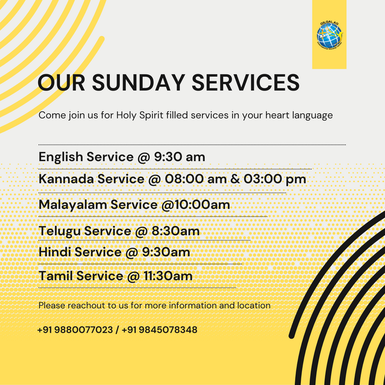 Language Sunday Service Timings